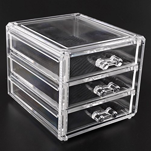 Femor Kosmetikorganizer Makeup Aufbewahrung Ordnungshelfer (3 Schubladen) - 2