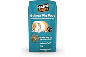 Extra Select Guinea Pig Food - Dry Muesli Mix with Concentrate Pellets, Flaked Maize, Grass Hay, Pea Flakes for Guinea Pigs with Vitamin C- Small Pet Feed -15kg