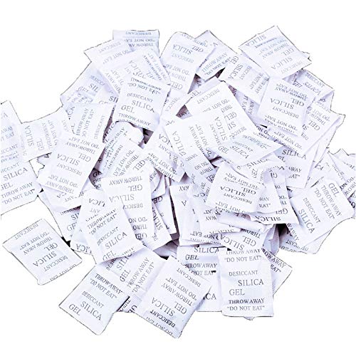 zhuotop 100 paquetes 1 G Gel de Sílice desecante Saquito Pouches Agua Fuerte Adsorb Humedad