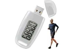 YANGUN Podomètre 3D pour la Marche, Podometre Numérique, Compteur de Pas à Clipser avec écran pour Femme Homme Enfant avec Clip, Lanière, Côté USB