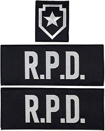 Super6props Resident Evil 2 Remake Leon Kennedy R.P.D. Patchs 3 pièces pour Gilet Tactique
