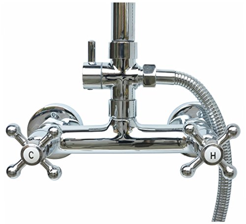 Nostalgie Retro Duschset Dusche Set Brause Set Arles in Chrom - 6