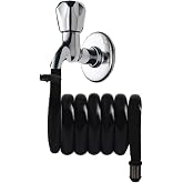 Plasyay Spiral Wc Taharet Hortum Matik ve Wc Banyo Yıkama Yeni Siyah Inci 97 cm