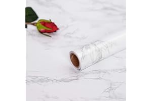 Hode Marmur samoprzylepny tył plastikowa rolka samoprzylepna tapeta granit biały szary papier kontaktowy 60 cm x 5 m wodoodporna folia winylowa PCW ulepszenie do blatu kuchennego, mebli, stołu, łatwy