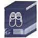 Produktbild ZeWoo 10 Pcs Schuhtaschen, Organizer-Taschen aus leichtem und strapazierfähigem Nylon, Tragbarer staubdichter Drawstring mit transparentem Fenster Ideal für Schuhe(Navy blau)