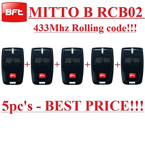 5 x BFT MITTO B RCB02 R1 2-canali mando remoto