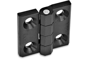 Ganter Normelemente GN 237.1-40-40-A Scharnier Kunststoff, schwarz, 40x40mm