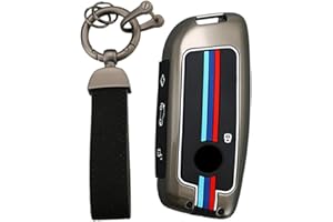 KUNIO Etui na kluczyki samochodowe pasuje do BMW X7 G07 2023 740Li Energie seria 7 Ix XM I7 X7 2023, etui na klucze, metalowa obudowa, ochrona kluczy, breloczek do kluczy, kolor czarny