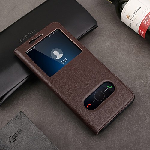 Mate 10 Lite H  lle DWaybox Foldable Stand Feature mit View Window Folio Schutzh  lle Slim Luxury Genuine Leather H  lle f  r HUAWEI Maimang 6   Mate 