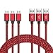 Produktbild Micro USB Kabel Nylon, BeneStellar (3 Pack 3m) High Speed USB 2.0 A Male auf Micro B Synchronisations und Ladekabel für Android, Samsung, Huawei, HTC, Sony, Nexus, Xiaomi und mehr (Rot 3m)
