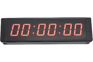 6 -siffriga LED -lopptimer Running Event Gym Timer 12/24 Timmar i Realtid Wall Clock Countdown Count Up