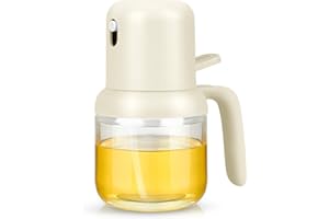 GUWINA Oil Spray Bottle,180ml Olive Oil Sprayer for Cooking Air Fryer,Oil Dispenser Spray Oil Mister Spray Bottle for Kitchen BBQ Baking Salad Food(Beige)