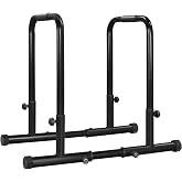 Yaheetech Barras Paralelas Paralelas Calistenia en Casa Altura Ajustables | Altura y Ancho Ajustables 79-90cm, Carga 227 KG,