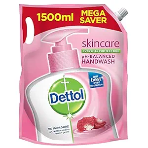 Dettol Liquid Handwash Refill - Skincare Moisturizing Hand Wash, 1500 ml (Price offer) | Antibacterial Formula | 10x Better Germ Protection