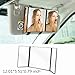 Produktbild Auto Visier Spiegel, Auto 3-fach faltbar Visier Make-up Eitelkeit Spiegel Travel Kosmetikspiegel Auto Kosmetikspiegel Clip auf Sonne Visier – 30,5 * 14 * 2 cm Universal für Auto Truck SUV Auto Sonnenschutz Sonnenblende KFZ Deko Spiegel (schwarz)