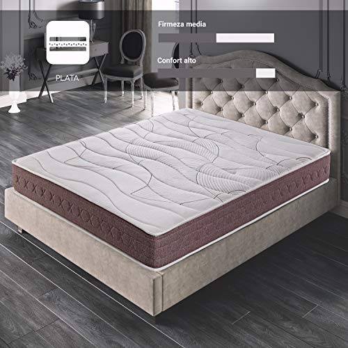 ROYAL SLEEP Colchón viscoelástico 135x190 firmeza Media, Alta Gama, Confort y adaptabilidad Total, Altura 24cm - Colchones Dormant Premium