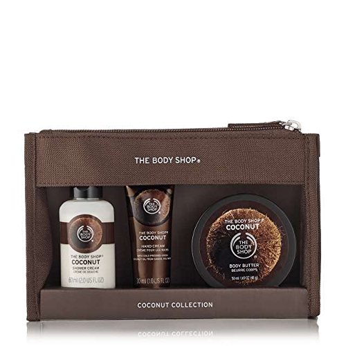 The Body Shop Festive Beauty Bags - Argan Oil-British Rose-Strawberry-Mango-Shea-Coconut-Fuji Green Tea (Coconut)
