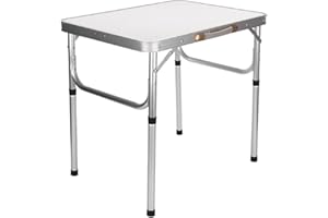 JF HOME BLISS 2FT Folding Camping Table Picnic Table Adjustable Height Multipurpose Party Dining small camping Table Lightweight with Carry Handle for Catering Buffet and Garden