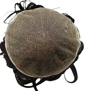 RIDHI INDUSTRIES WIG HOUSE 100% Human natural hair fully lace patch Brown (10X7 Inch)