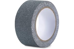 Anlising Antideslizante Cinta Adhesiva, Fuerte Seguridad Adhesiva para Interiores y Exteriores, Cinta Adhesiva Antideslizante Escaleras, Adecuada para Suelos Interiores y Exteriores (50MM × 5M, Gris)
