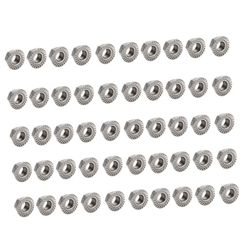 Preisvergleich Produktbild Almencla 20pcs Edelstahl Sperrzahnmuttern Flanschmuttern M3 M12 Bundmuttern Muttern - M12
