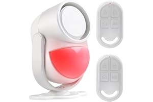 GALOOK GLOOK Antifurto Allarme Casa Senza Fili con 2 Telecomando, Sensore Movimento Antifurto Allarme per Garage, Auto, Porta, Ingresso, Perimetrale, Esterno, Finestre, Camper, 125DB (Bianco)