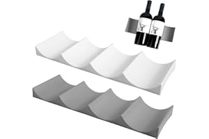 YFPOPONE Uchwyt na Butelki do Lodówki, 2 Sztuki, Możliwość Układania w Stos, Europejski Styl, Antypoślizgowy Uchwyt na Napoje, Szafki na Wino, Stojak