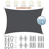 🐳 Weitere Verwendungen - Der Sonnensegel für Garten, Überleben in der Wildnis, Abenteuer, Winterfischen, Windschutz, Picknicks, Terrassen, Balkone, Schwimmbäder, Camping, Carports und Kinderspielplätze.