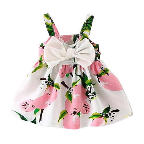 Ropa Bebe Niña Verano, Zolimx Ropa de Niña Bebé Vestidos Estampado de Limón Sin Mangas Vestido de Princesa Gallus