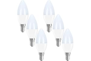 PureShine SES E14 Led Light Bulb Warm White, Small Edison Screw,40W Equivalent,5 Watt 470LM,3000K, Energy Saving Lightbulbs, Pack of 6