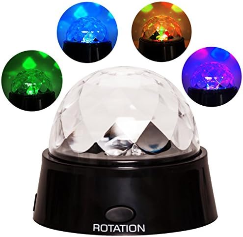DXP Mini Disco DJ Stage Lights Crystal Magic Rotating Ball Lights Effect for KTV Xmas Party Wedding Show Club Pub RGB Color Changing