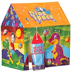 zest 4 toyz Hut Type Kids Toys Jumbo Size Play Tent House for Boys and Girls (Dino Space)