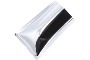 WACCOMT Pack Lot de 200 sachets scellables sous vide pour emballage alimentaire avec encoches à déchirer (argent, 15 x 22 cm)
