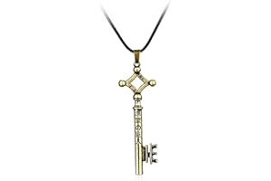 QKEOISUD Attack Key Necklace,Popular Anime Alloy Jewelry Pendant, Eren Basement Key Necklace Revealing the Truth of The World, Fan Classic Cosplay Jewelry Gift