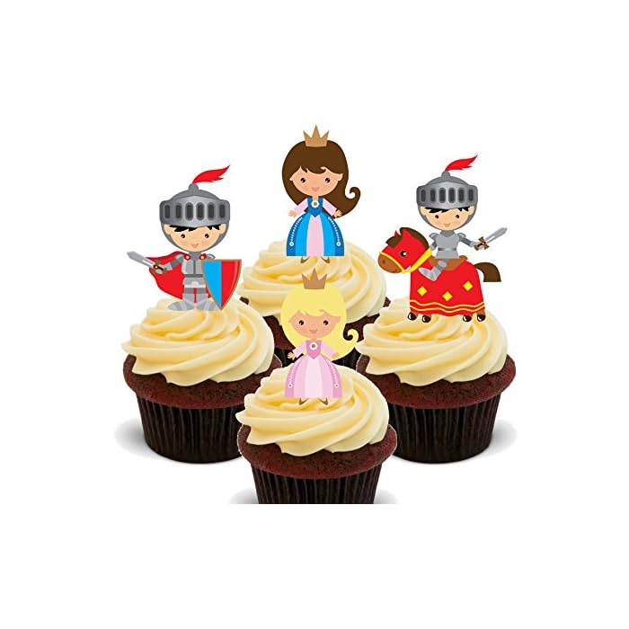 Buy Princesses and Knights, Kids' Edible Cake Decorations Standup