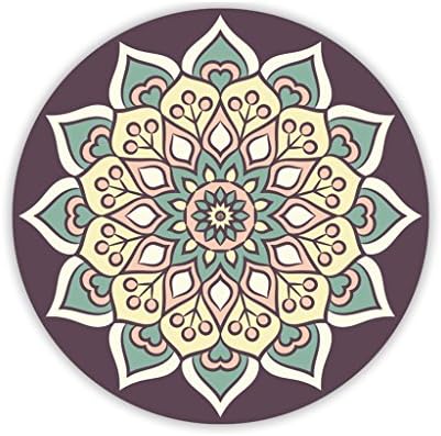 HJHY® Yoga mats, natural rubber Non-slip Thicken printing Floor mat Circular Yoga Meditation pad Good elasticity (Color : #4)