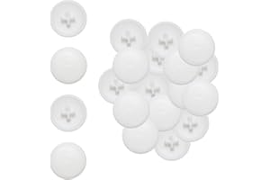 DCJWQ 100 PCS White Eccentric Wheel Caps Cover, 17mm Plastic Eccentric Wheel Caps White for Furniture, Wardrobe（screws Not Included）(Translucent)