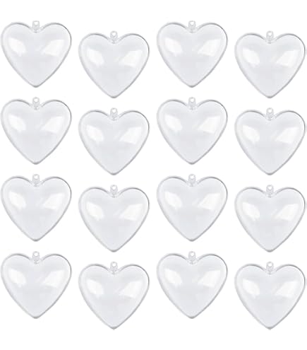 CRYSTAL KING Acrylformen Set - 10 Herzen 8cm Transparent Zum Basteln
