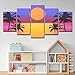 Produktbild Hd Gedruckt 5 Stück Leinwand Kunst Palmen Vektorgrafiken Für Wohnzimmer Moderne Leinwand Malerei 5p1833 kein rahmen M: 10X15-2P 10X20-2P 10X25-1P zoll