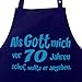 Produktbild Als Gott mich vor 70 Jahren schuf - Kochschürze, Grillschürze (navy)