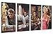 Produktbild Extragroße Deko-Leinwand, Hollywoodlegenden: Marilyn Monroe, Elvis Presley und James Dean an der Bar, 4 Teile, Breite: 90 cm, Höhe: 71 cm