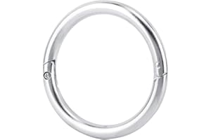 JEFFERGARDEN Stainless Steel Bull Nose Ring for Cattle, Medium Size Anti-Rust Animal Husbandry Tool with Smooth Edges for Farmers and Veterinarians