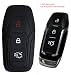 Produktbild CK+ Ford Auto-Schlüssel Hülle keyless Key Cover Case Etui Silikon für Fiesta Focus Kuga Mondeo Galaxy Mustang - Schwarz