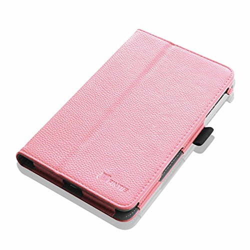 Fintie Acer Iconia Tab 8 A1-840 FHD Hülle – Hochwertige Kunstleder Slim Fit Stand Case Cover Schutzhülle Tasche Etui für Acer Iconia A1-840 FHD (8 Zoll) Tablet, Rosa - 8
