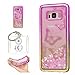 Produktbild Hülle Galaxy S8 Hülle Transparent Hardcase,3D Galvanotechnik TPU Kreative Liquid Bling Hülle Case Für Samsung Galaxy S8 ,Dynamisch Treibsand Flüssige Fließend Wasser Glitter Sparkle Klar Hart Plastik Tasche Kristall Handytasche Rückseite Hülle Schale Etui Für Samsung Galaxy S8 + Schlüsselanhänger (R) (10)