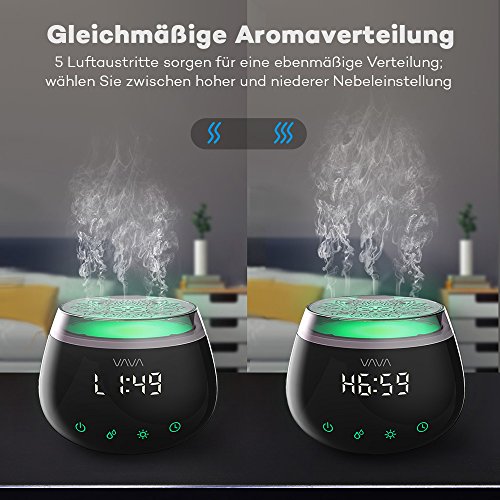 Aroma Diffuser VAVA LED-Display Duftzerstäuber 270ml Aromatherapie Diffusor mit 8 Zeiteinstellungen Zwei Nebeleinstellungen, 7 Lichtfarben - 3