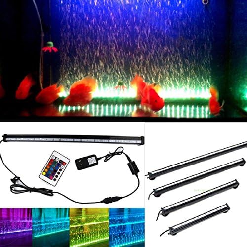 Better F LED Aquarium Light Kit with Bubble, Underwater Air Curtain Light for Fish Tank,Color Changing Flexible Light with Sucker (67cm, Multi-Colored)