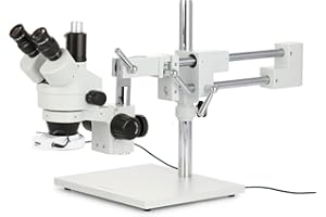 AmScope SM-4TZ-56S Microscope stéréo à Zoom trinoculaire avec 56 LED 3,5 x 90 x Blanc
