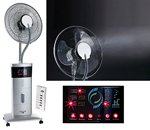 Sichler Haushaltsgeräte Kühl-Ventilator mit Sprühnebel & Ionisator, 100 Watt