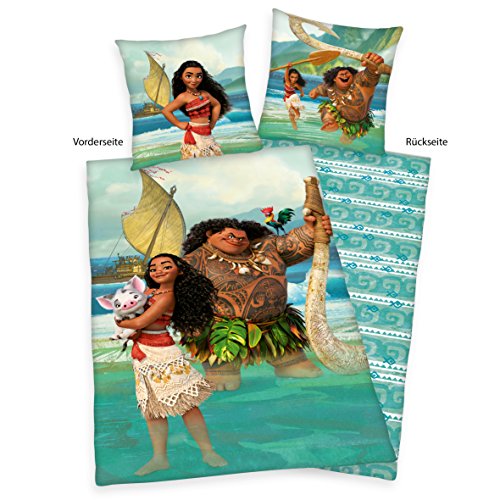 Herding 4472202077 Disney’s Vaiana Bettwäsche Bettwäsche-Set, Baumwolle, Blau, 140 x 200 cm - 2